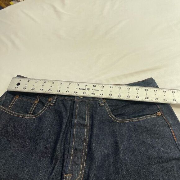 Ed Hardy Dark Blue Embroidered Skull Denim Jeans Size 38 X 30 - Picture 2 of 8